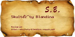 Skultéty Blandina névjegykártya